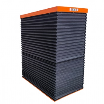 Customised 2000kg hydraulic scissor lift table with organ cover for cargo lifting and lowering
