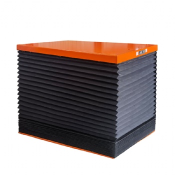 Customised 2000kg hydraulic scissor lift table with organ cover for cargo lifting and lowering