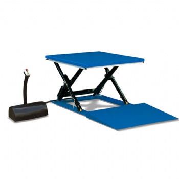 Portable Low Profile Hydraulic Pallet Scissor Lift Table With Ramp for Easy Loading
