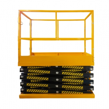 Customized Scissor Lift Table with Guardrails