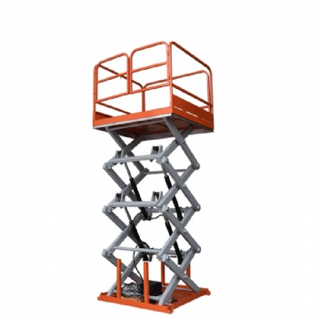 2 - ton Electric - Hydraulic High - Efficiency Scissor Lift Platform with Guardrail