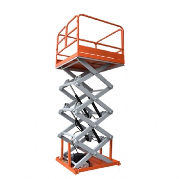 2 - ton Electric - Hydraulic High - Efficiency Scissor Lift Platform with Guardrail