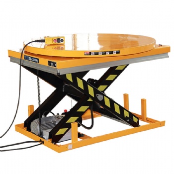 2000kg Double - layer Rotating Hydraulic Scissor Lift Platform with 360° Rotation Capability