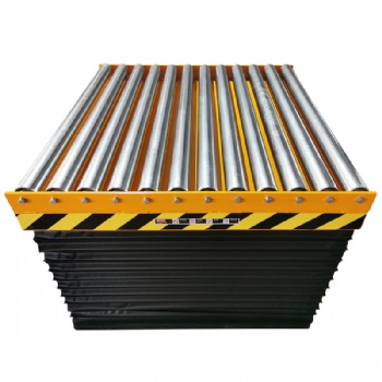 Customised 2000kg hydraulic scissor lift table with organ cover for cargo lifting and lowering