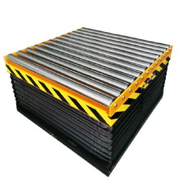 Customised 2000kg hydraulic scissor lift table with organ cover for cargo lifting and lowering