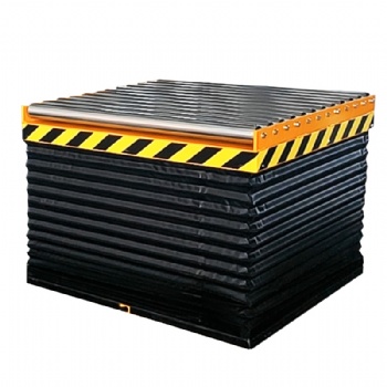 Customised 2000kg hydraulic scissor lift table with organ cover for cargo lifting and lowering