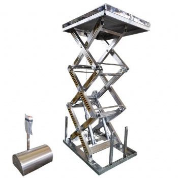 500kg durable stainless steel scissor lifting platform for factory workshop