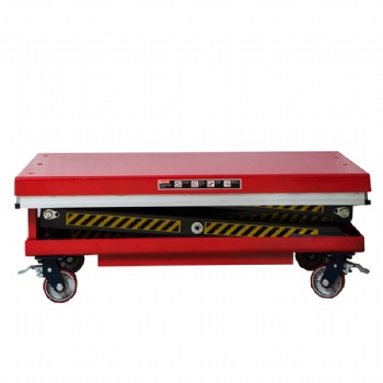 2ton hydraulic scissor lifting platform wheel for factory